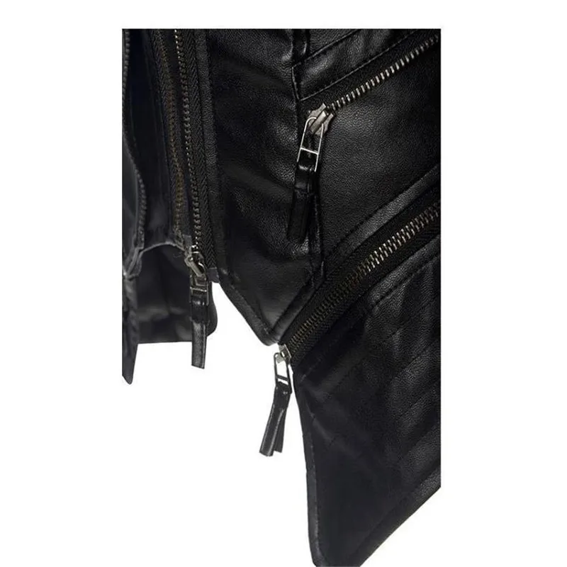 Pu Wash Bright Riveting Nail Black Jacket Korean Tooling Motorcycle Coat For Women Sexy Turn-down Collar Zipper Short Coat
Pu Wash Bright Riveting Nail Black Jacket Korean Tooling Motorcycle Coat For Women Sexy Turn-down Collar Zipper Short Coat