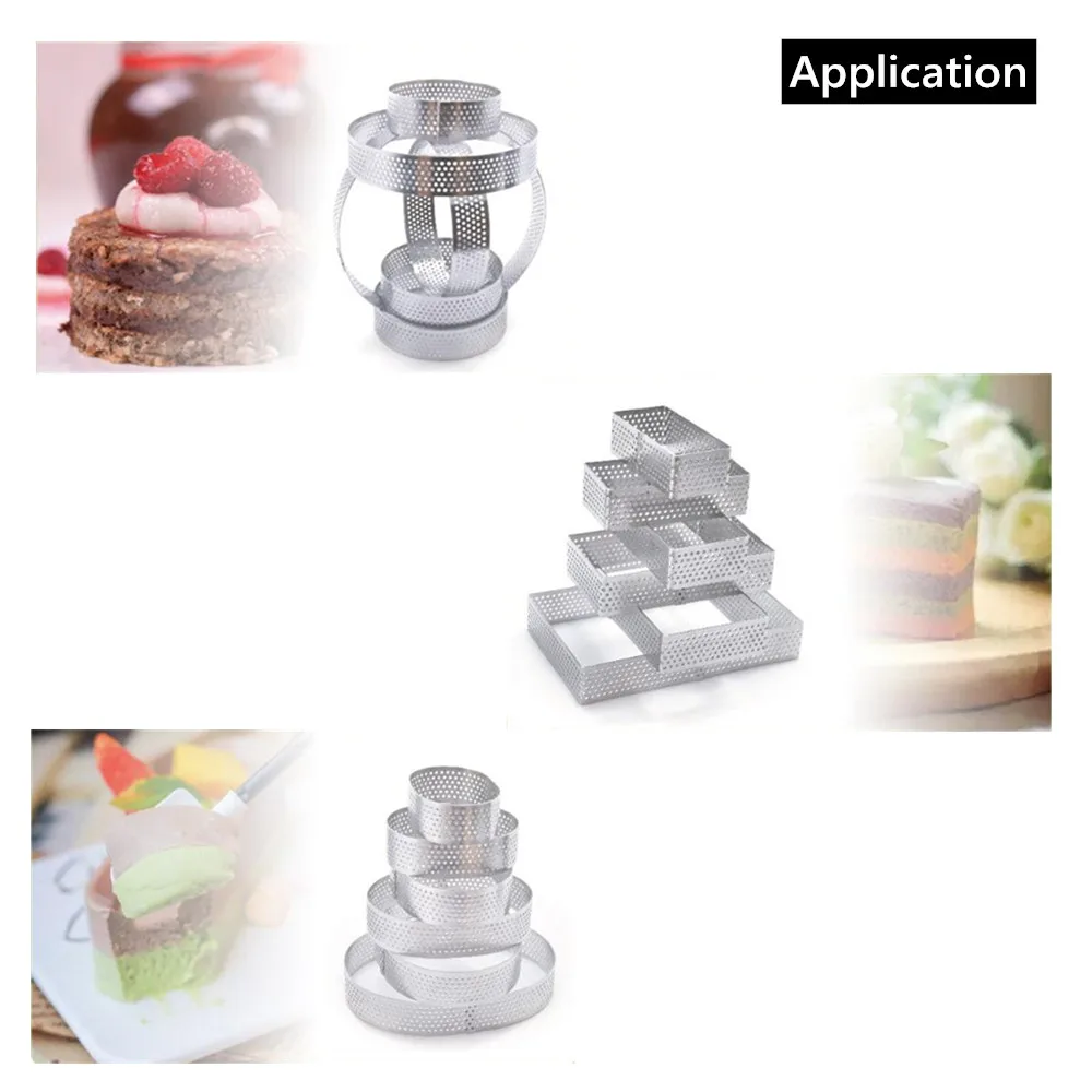 Perforated Cake Mousse Ring tool Baking Mold Circular Stainless Steel Porous Tart Ring Bottom Tower Pie Cake mold Baking Tools
Perforated Cake Mousse Ring tool Baking Mold Circular Stainless Steel Porous Tart Ring Bottom Tower Pie Cake mold Baking Tools