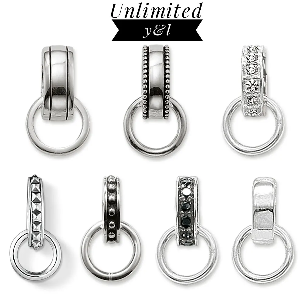 Two Circles Charms Carriers Thomas Style 925 Sterling Silver CZ Jewelry Connector for Women Men Pendant Necklace Accessories
Two Circles Charms Carriers Thomas Style 925 Sterling Silver CZ Jewelry Connector for Women Men Pendant Necklace Accessories