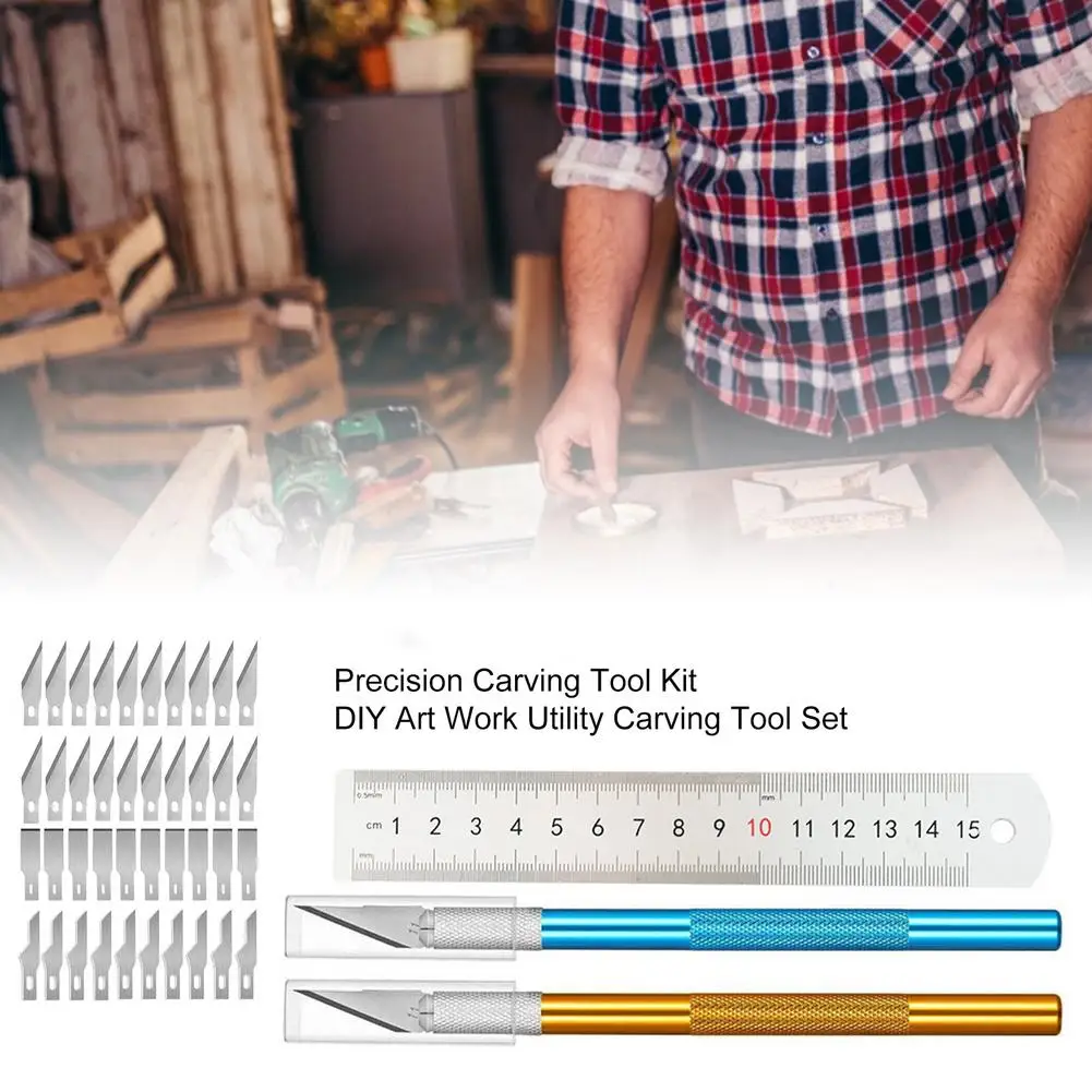 43PC Engraving Pen Set Carving knife rubber stamp paper-cut model Scrapbooking Stencil hand account making tool carving knife
43PC Engraving Pen Set Carving knife rubber stamp paper-cut model Scrapbooking Stencil hand account making tool carving knife