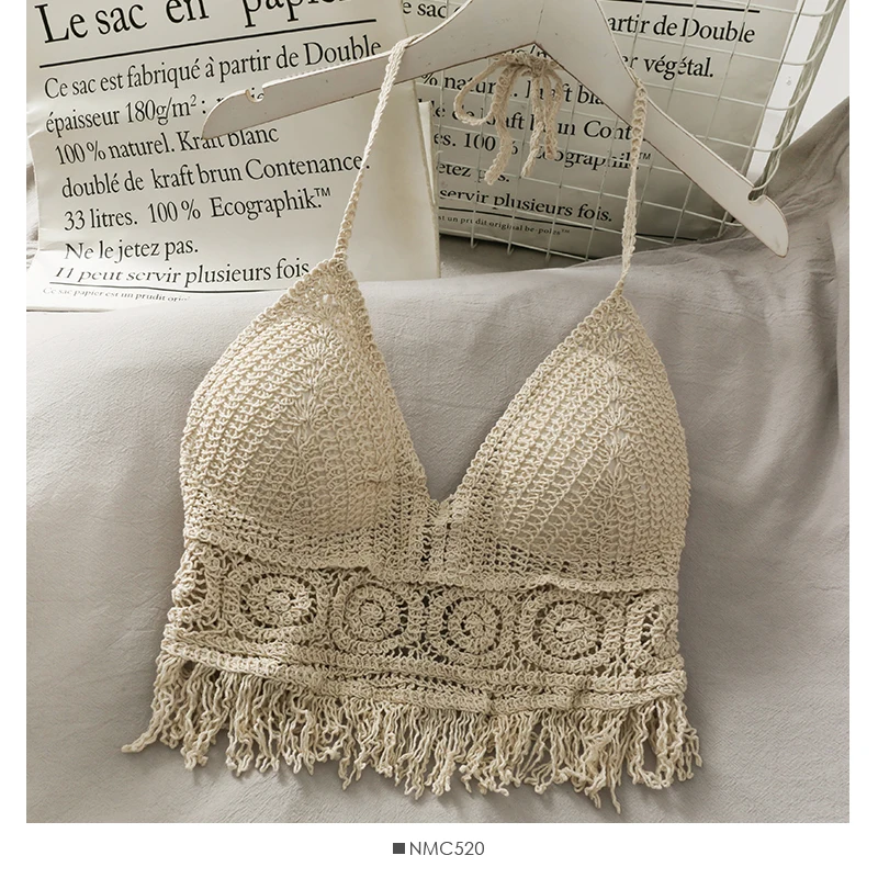 Crop Tops Retro Wild Hollow Perspective Tassel Sexy Spaghetti Strap Tanke Top Women Built In Bra 2021 New Back Lace Halter Neck
Crop Tops Retro Wild Hollow Perspective Tassel Sexy Spaghetti Strap Tanke Top Women Built In Bra 2021 New Back Lace Halter Neck