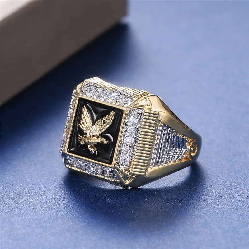 Fashion Atmosphere Men's Electroplating Eagle Peripheral Zircon Ring for Men Domineering Personality Jewelry Gift Wholesale
Fashion Atmosphere Men's Electroplating Eagle Peripheral Zircon Ring for Men Domineering Personality Jewelry Gift Wholesale