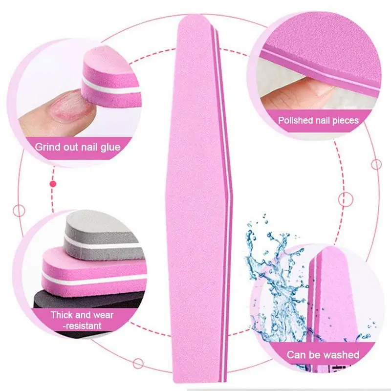 Nail Files and Buffers Set Double-sided Manicure Rubbing High Elastic Polishing Nail Salon Supplies and Tools Nail Files100 180
Nail Files and Buffers Set Double-sided Manicure Rubbing High Elastic Polishing Nail Salon Supplies and Tools Nail Files100 180
