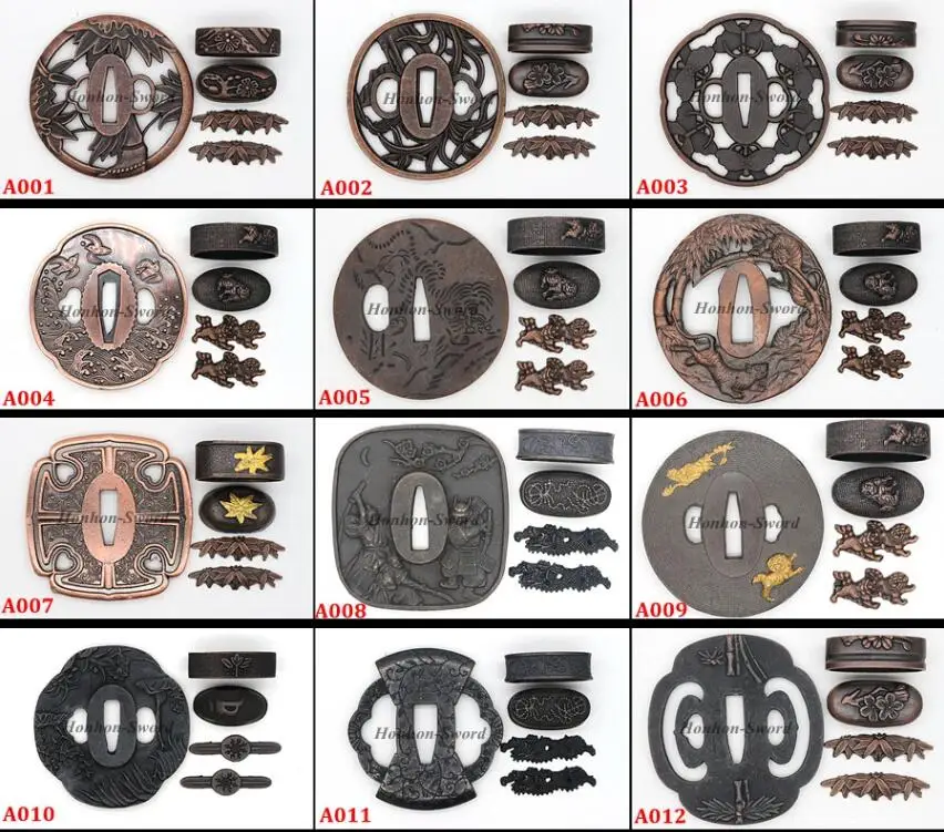 Набор из сплава Tsuba Guard для японского самурайского меча Katana фитинги