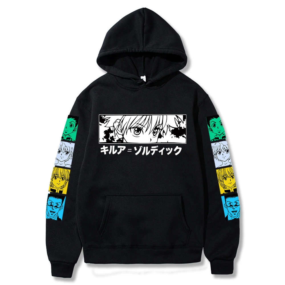Hunter X Hunter Hoodies Plus Warm Pullover Anime Killua Letter Hooded Students Streetswear Sweatshirt Tops
Hunter X Hunter Hoodies Plus Warm Pullover Anime Killua Letter Hooded Students Streetswear Sweatshirt Tops