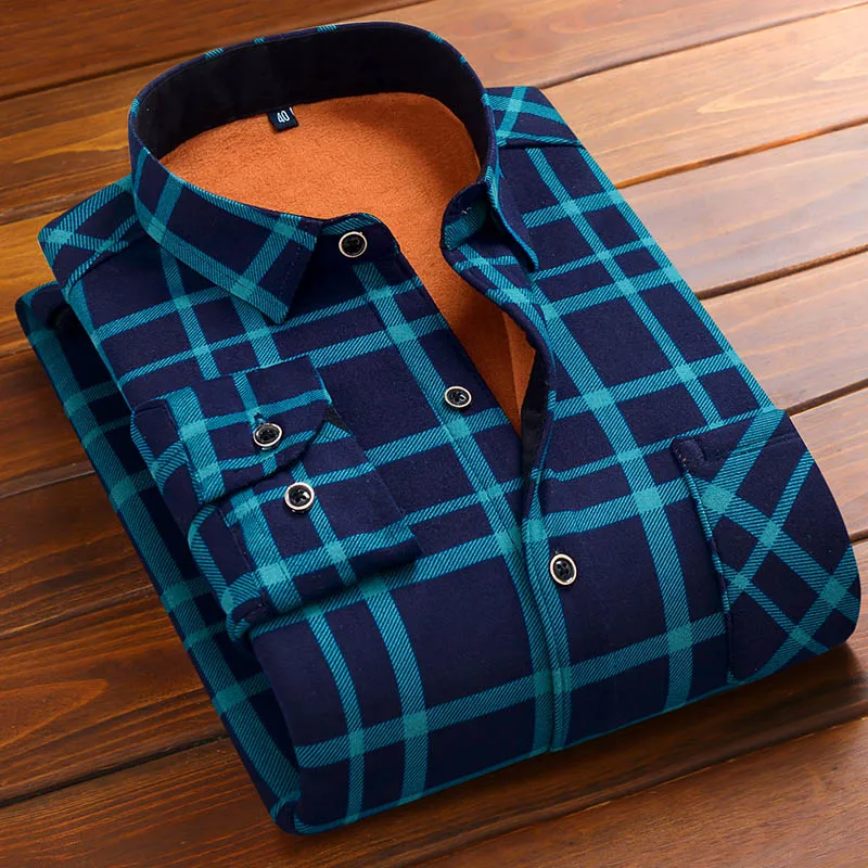 2020 Fashion Men's Loose Large Fat Male Plaid Autumn and Winter Thickening Warm Plaid Male Social Shirt Clothing Size M-5Xl
2020 Fashion Men's Loose Large Fat Male Plaid Autumn and Winter Thickening Warm Plaid Male Social Shirt Clothing Size M-5Xl