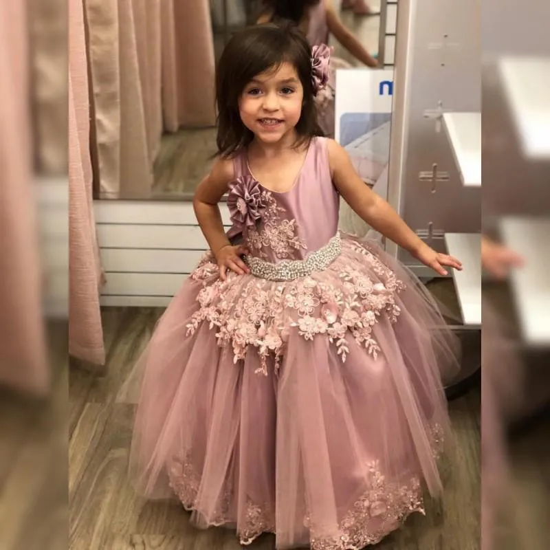 Customized Flower Girl Dresses for Wedding Blush Pink 3D Flowers Puffy Tulle Ball Gown Kids Clothes Formal Birthday Dress
Customized Flower Girl Dresses for Wedding Blush Pink 3D Flowers Puffy Tulle Ball Gown Kids Clothes Formal Birthday Dress