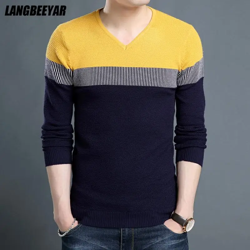 New Fashion Brand Korean V Neck Knitted Jumper Men Pullover Striped Sweater Autum Slim Fit High Quality Casual Men Clothes
New Fashion Brand Korean V Neck Knitted Jumper Men Pullover Striped Sweater Autum Slim Fit High Quality Casual Men Clothes