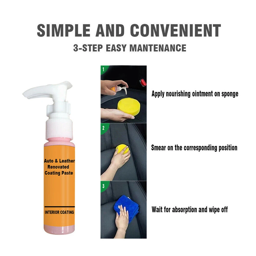 30ML Leather Repair Cream Automotive Interior Auto & Leather Renovated Coating Paste Maintenance Leather Refurbishing Cleaner
30ML Leather Repair Cream Automotive Interior Auto & Leather Renovated Coating Paste Maintenance Leather Refurbishing Cleaner