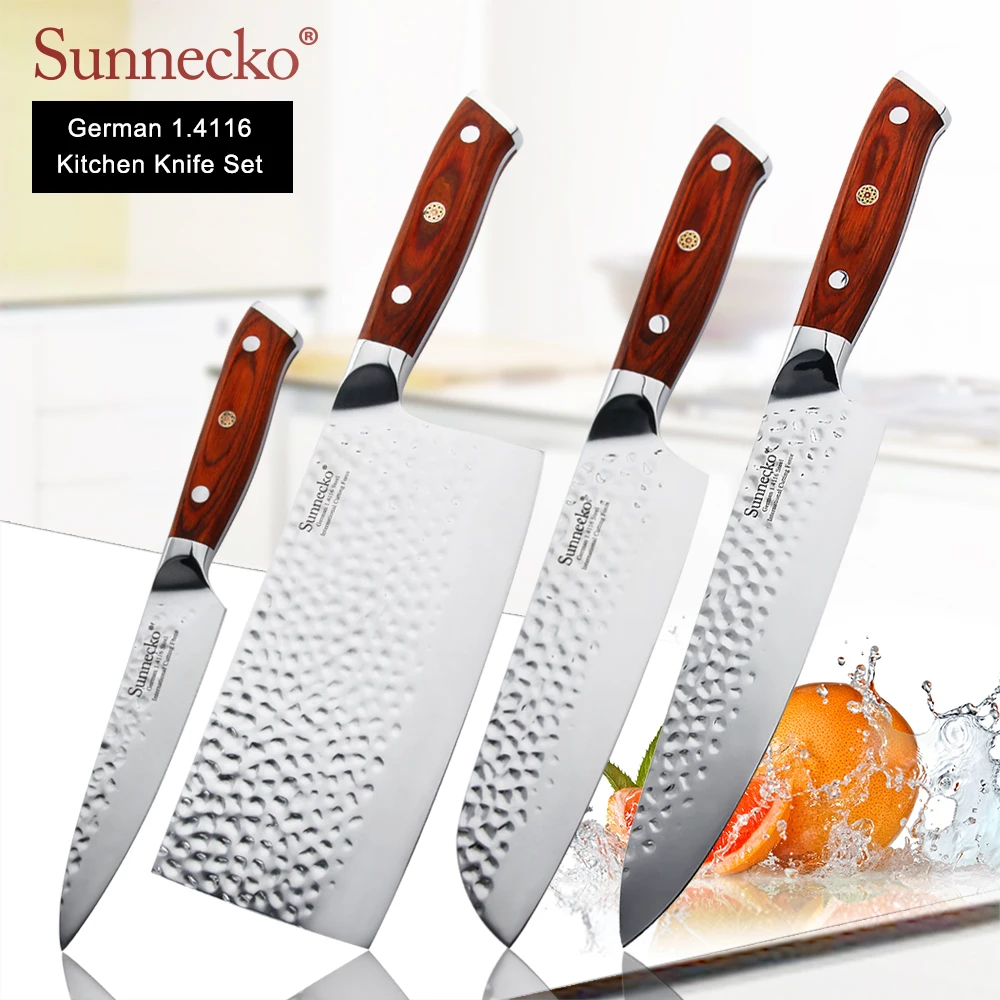 Sunnecko Professional Chef knife German 1.4116 Steel Blade Kitchen Knives Sharp Santoku Cleaver Utility Knife Rosewood Handle
Sunnecko Professional Chef knife German 1.4116 Steel Blade Kitchen Knives Sharp Santoku Cleaver Utility Knife Rosewood Handle