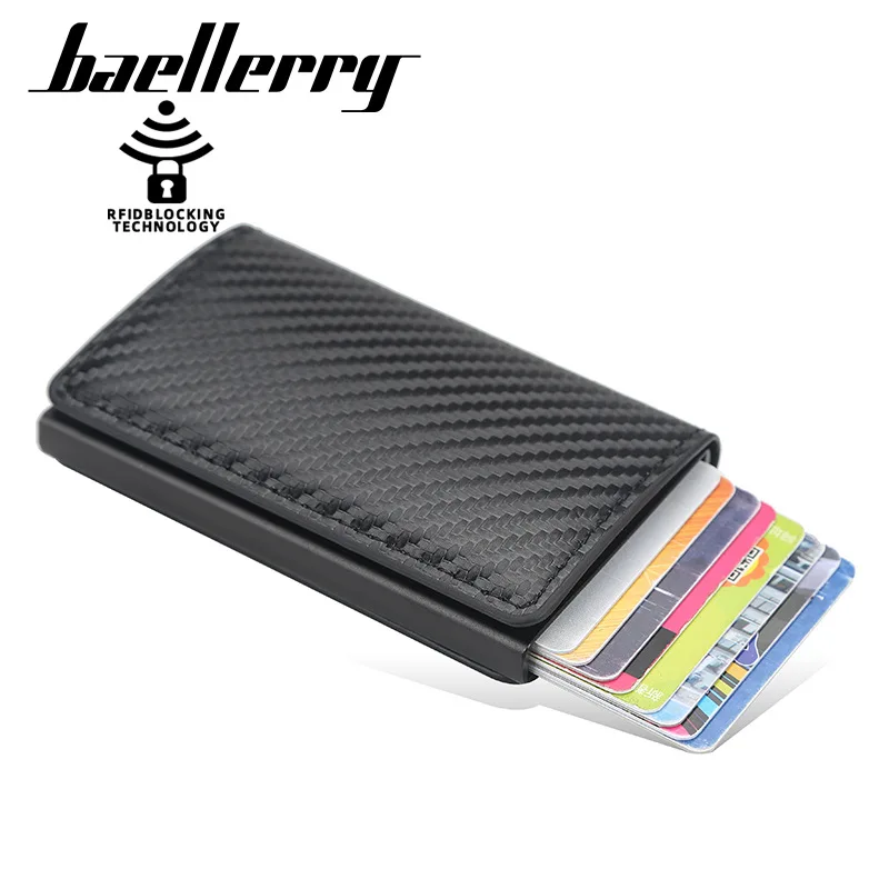 Baellerry Plaid Card Holder for Men Metal Aluminum Box Automatic Elastic Card Case Women and Men Wallets with Leather tarjetero
Baellerry Plaid Card Holder for Men Metal Aluminum Box Automatic Elastic Card Case Women and Men Wallets with Leather tarjetero