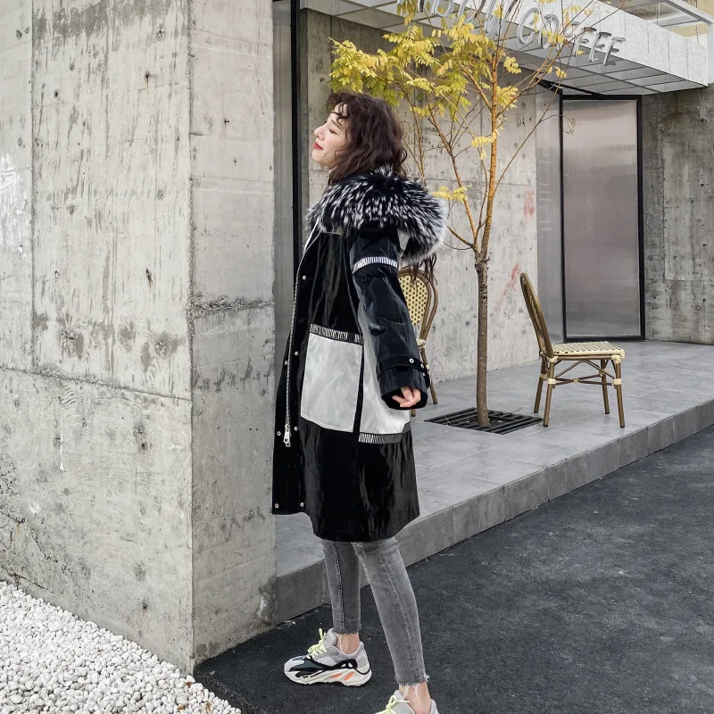 Middle Panda Women Animal Parkas Length Rex Rabbit Liner Raccoon Dog Fur Collar Coats Red Hooded Warm Soft Outwear Female
Middle Panda Women Animal Parkas Length Rex Rabbit Liner Raccoon Dog Fur Collar Coats Red Hooded Warm Soft Outwear Female