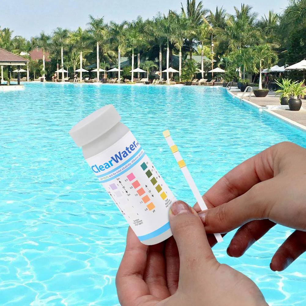 

50pcs Multipurpose Chlorine Dip Pool Test Strips Hot Tub SPA Swimming Pool Water PH Alkalinity Hardness Kit Tester Paper