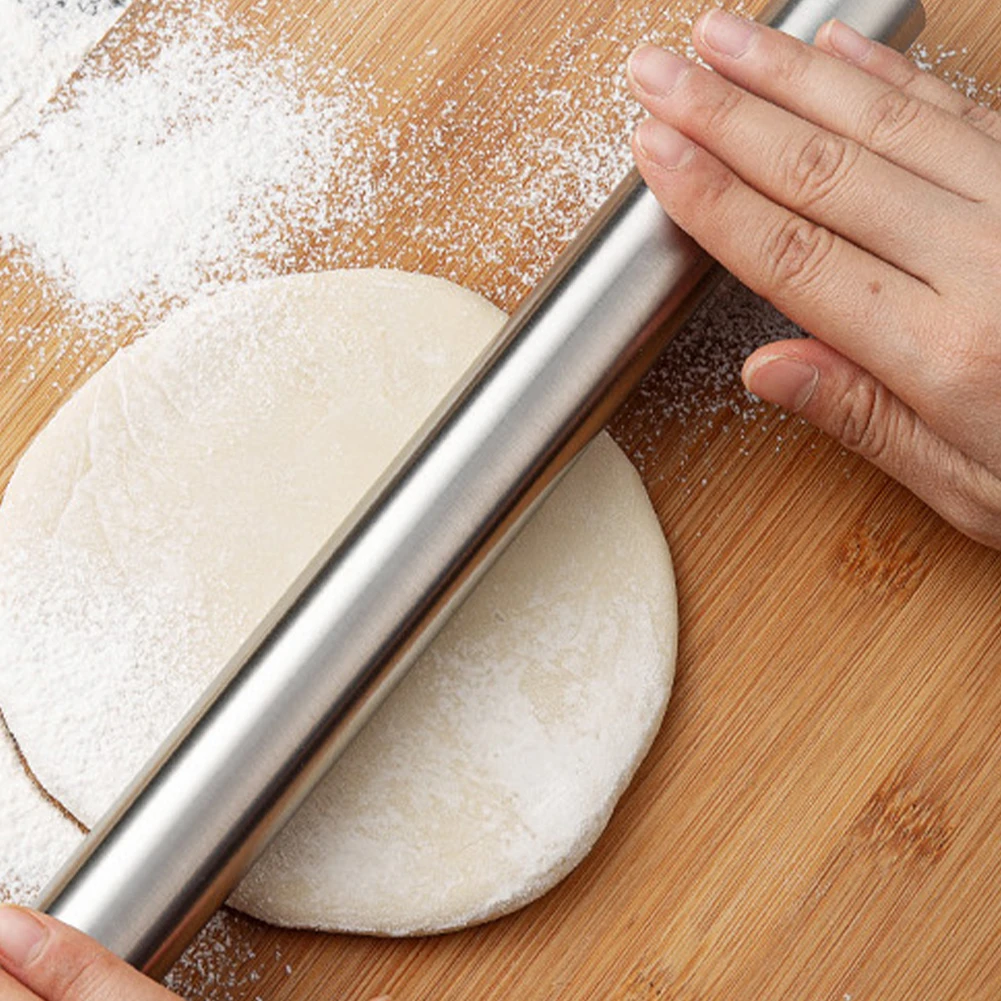 Stainless Steel Rolling Pin Non-Stick Kitchen Utensils Dough Roller Bake Pizza Noodles Cookie Dumplings Making Baking Tool 1PC
Stainless Steel Rolling Pin Non-Stick Kitchen Utensils Dough Roller Bake Pizza Noodles Cookie Dumplings Making Baking Tool 1PC