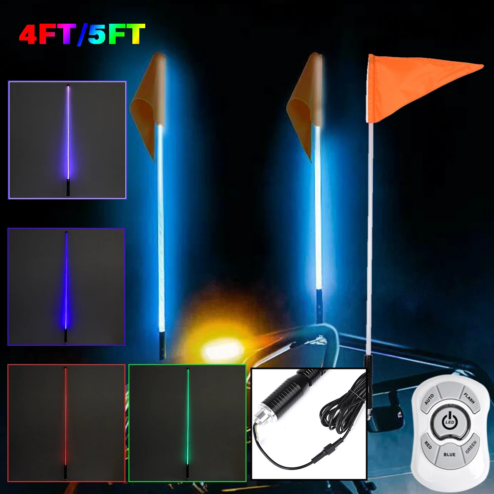 4ft 5ft Lighted Antenna RGB LED Whip Light Flag for Sand Buggy UTV ATV Truck for jeep for Sand Rails
4ft 5ft Lighted Antenna RGB LED Whip Light Flag for Sand Buggy UTV ATV Truck for jeep for Sand Rails