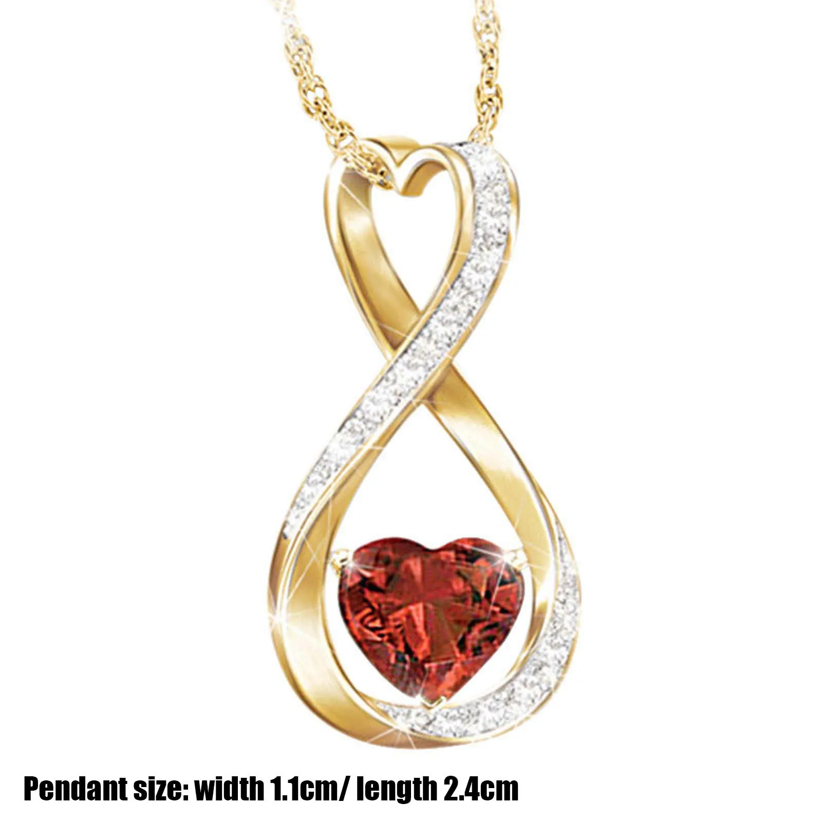 Women Double Heart Pendant Necklace Chain Jewelry for Bridal Romantic Jewelry Gifts collares para mujer