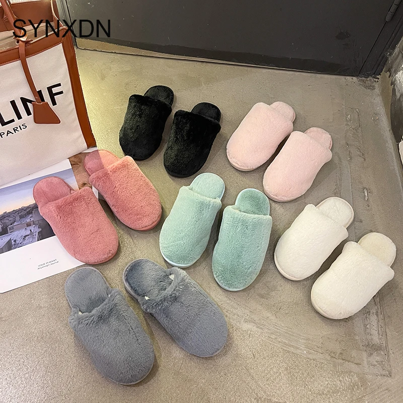 Winter Women Warm Slippers Faux Fur Flat Shoes Home Furry Slippers Solid Closed Toe Fuzzy Slippers For Female Inside Women Shoes
Winter Women Warm Slippers Faux Fur Flat Shoes Home Furry Slippers Solid Closed Toe Fuzzy Slippers For Female Inside Women Shoes