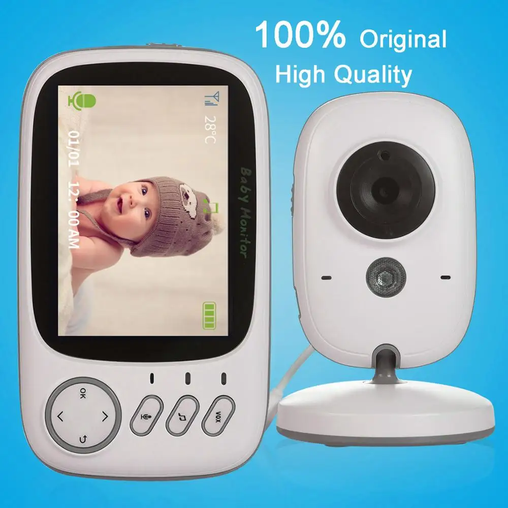 VB603 3.2 inch LCD Baby Monitor IR Night Vision Security Temperature Camera Nanny Temperature Monitoring Lullaby 2 Way Audio
VB603 3.2 inch LCD Baby Monitor IR Night Vision Security Temperature Camera Nanny Temperature Monitoring Lullaby 2 Way Audio
