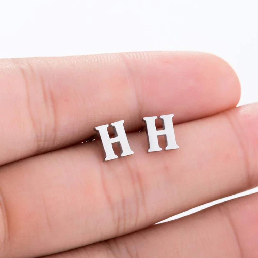 JUJIE 2020 Alphabet Earrings For Women Stud Earrings Alphabat Letter stainless steel Earrings Fashion Cute Initial A-z Jewelry 
JUJIE 2020 Alphabet Earrings For Women Stud Earrings Alphabat Letter stainless steel Earrings Fashion Cute Initial A-z Jewelry