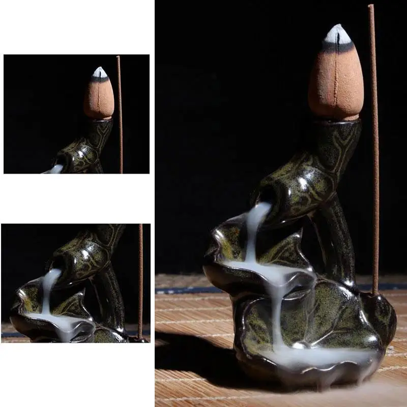 Enamel Pottery Censer Backflow Gifts Holder Lotus Incense Crafts Incense Burner Holder Home Fragrance Stand
Enamel Pottery Censer Backflow Gifts Holder Lotus Incense Crafts Incense Burner Holder Home Fragrance Stand