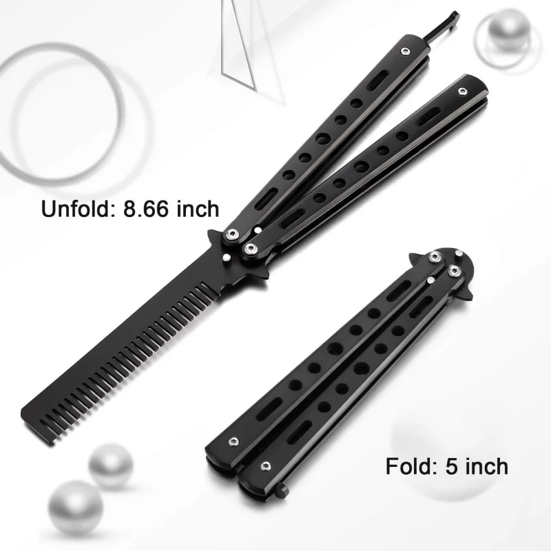 Stainless Steel Cutter Practice Butterfly Training Cutter Folding Cutter For Outdoor Camping Dull Tool Cepillo Pelo Comb Barber
Stainless Steel Cutter Practice Butterfly Training Cutter Folding Cutter For Outdoor Camping Dull Tool Cepillo Pelo Comb Barber