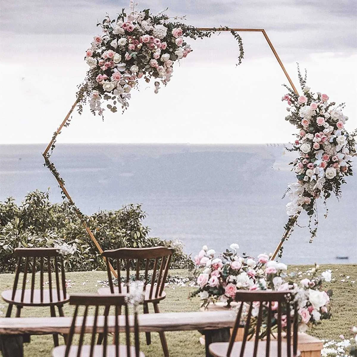 Wedding Props Hexagonal Arch White Gold Iron Arch Shelf Wedding Backdrop Decor Party Stage Flower Stand Wrought Diamond Arche
Wedding Props Hexagonal Arch White Gold Iron Arch Shelf Wedding Backdrop Decor Party Stage Flower Stand Wrought Diamond Arche