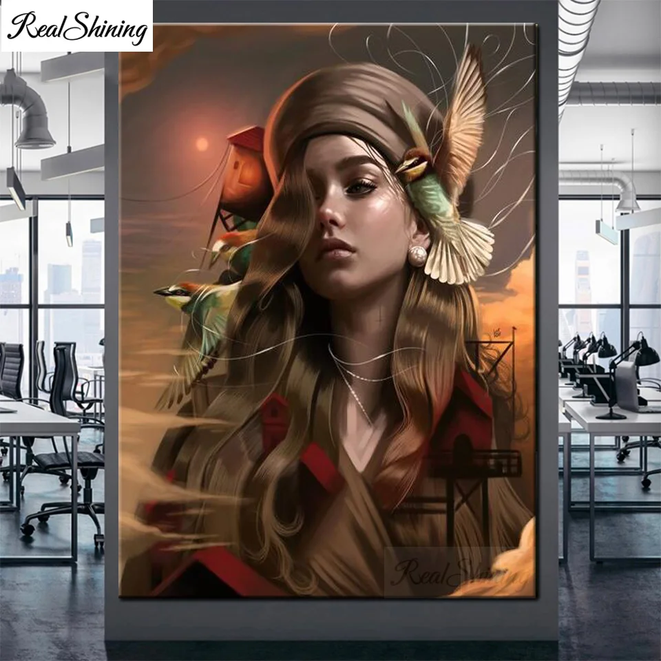 Full Square round Diamond DIY Diamond Painting Embroidery Cross Stitch kits beauty girl diamond Mosaic woman birds Decor F474
Full Square round Diamond DIY Diamond Painting Embroidery Cross Stitch kits beauty girl diamond Mosaic woman birds Decor F474