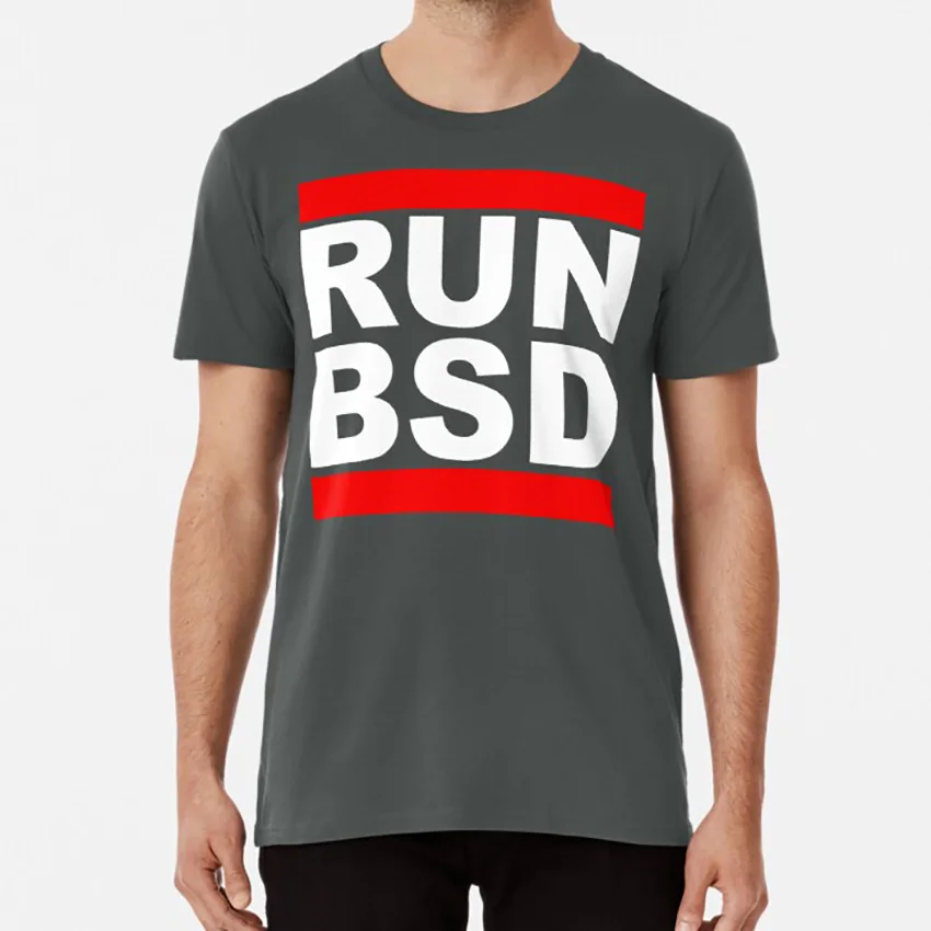 Запуск BSD-пародия дизайн для Hackers / Sysadmins t-shirt администратор bsd geek хакеров хип-хоп