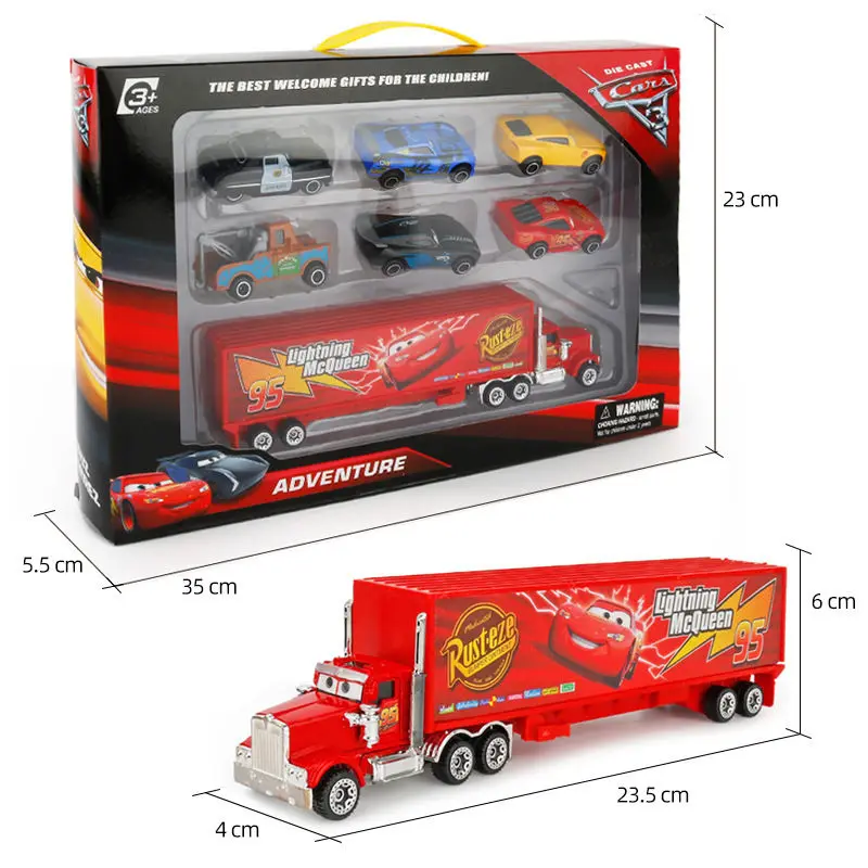 7PCS/Set Disney Pixar Car 3 Lightning McQueen Jackson Storm Mack Uncle Truck 1:55 Diecast Metal Car Model Toy Boy Christmas Gift
7PCS/Set Disney Pixar Car 3 Lightning McQueen Jackson Storm Mack Uncle Truck 1:55 Diecast Metal Car Model Toy Boy Christmas Gift