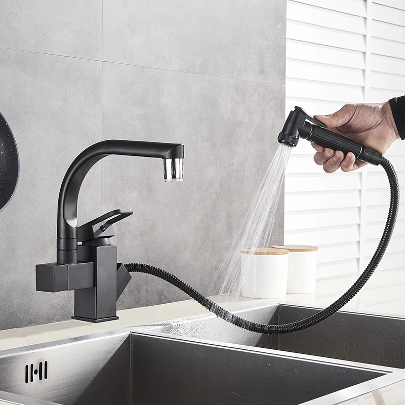 Kitchen Faucet Matte Black Pull Out Bidet Spray Hot and Cold Water Mixer Tap 360 Degree Rotation Sink Crane Washer Dishwasher
Kitchen Faucet Matte Black Pull Out Bidet Spray Hot and Cold Water Mixer Tap 360 Degree Rotation Sink Crane Washer Dishwasher