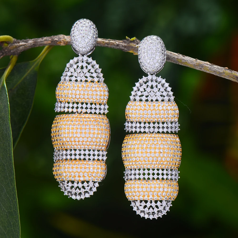 KellyBola Luxury African Party Dangle Earring For Women Wedding Cubic Zirconia DUBAI Bridal Earring Jewelry 2021 NEW
KellyBola Luxury African Party Dangle Earring For Women Wedding Cubic Zirconia DUBAI Bridal Earring Jewelry 2021 NEW