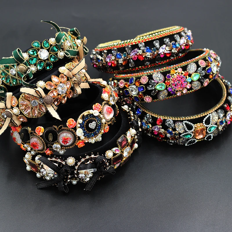 New Fashion European And American Style Hair Band Baroque Rhinestone Color Bow Personality Prom Travel Hair Accessories 755
New Fashion European And American Style Hair Band Baroque Rhinestone Color Bow Personality Prom Travel Hair Accessories 755