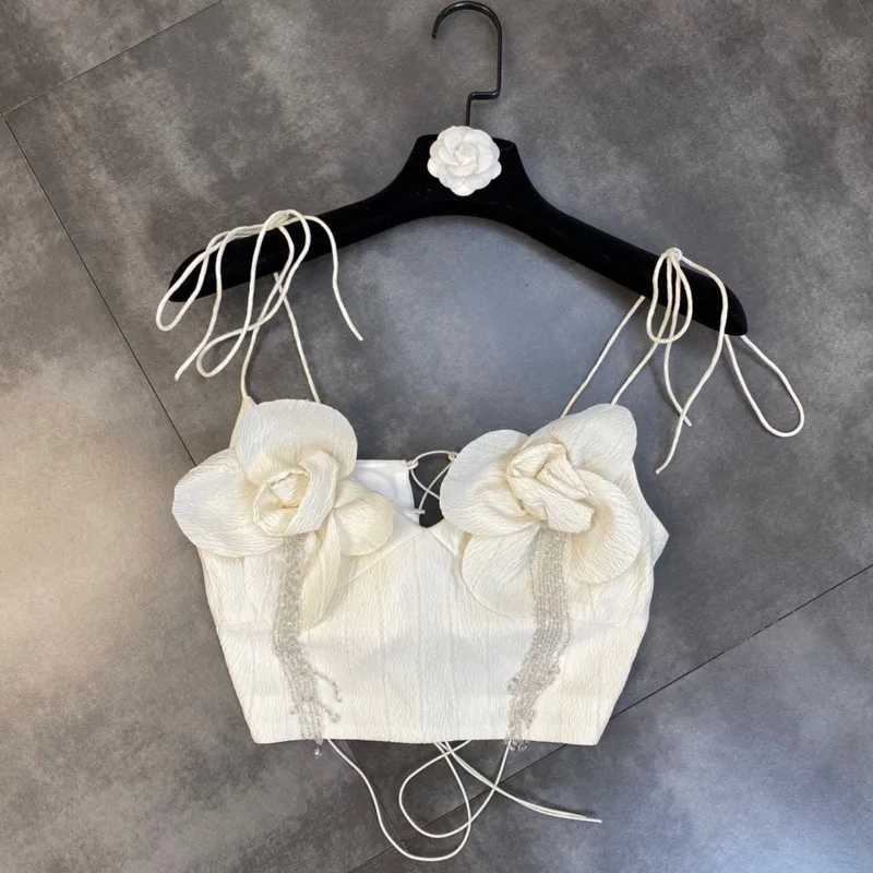 PREPOMP 2022 Fall Sleeveless Drawstring Bow Rhinestone Beadings Tassel Beige Camisole Women GC709
PREPOMP 2022 Fall Sleeveless Drawstring Bow Rhinestone Beadings Tassel Beige Camisole Women GC709