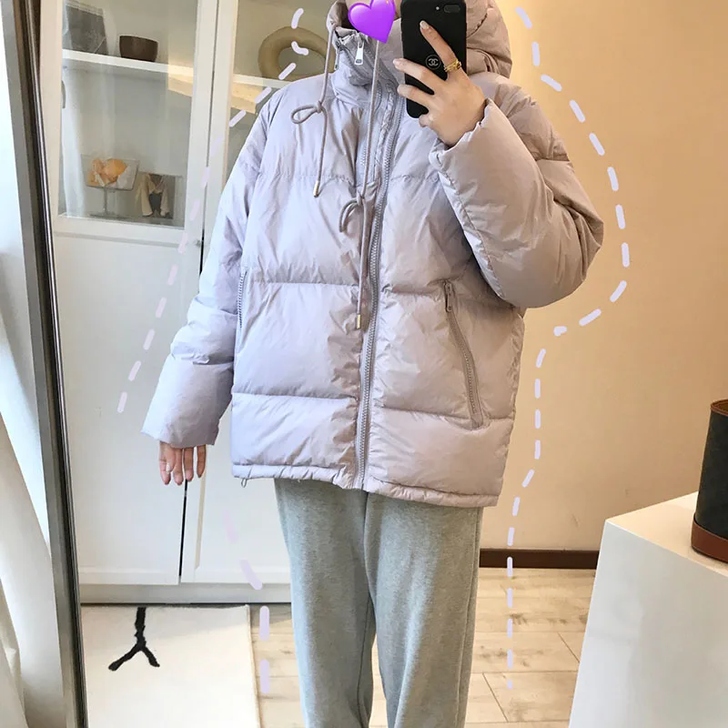 2020 Fashion Women's Winter Down Jacket Zipper Hooded Jacket Black And White Purple Blue White Duck Down Jacket Thickening Women
2020 Fashion Women's Winter Down Jacket Zipper Hooded Jacket Black And White Purple Blue White Duck Down Jacket Thickening Women