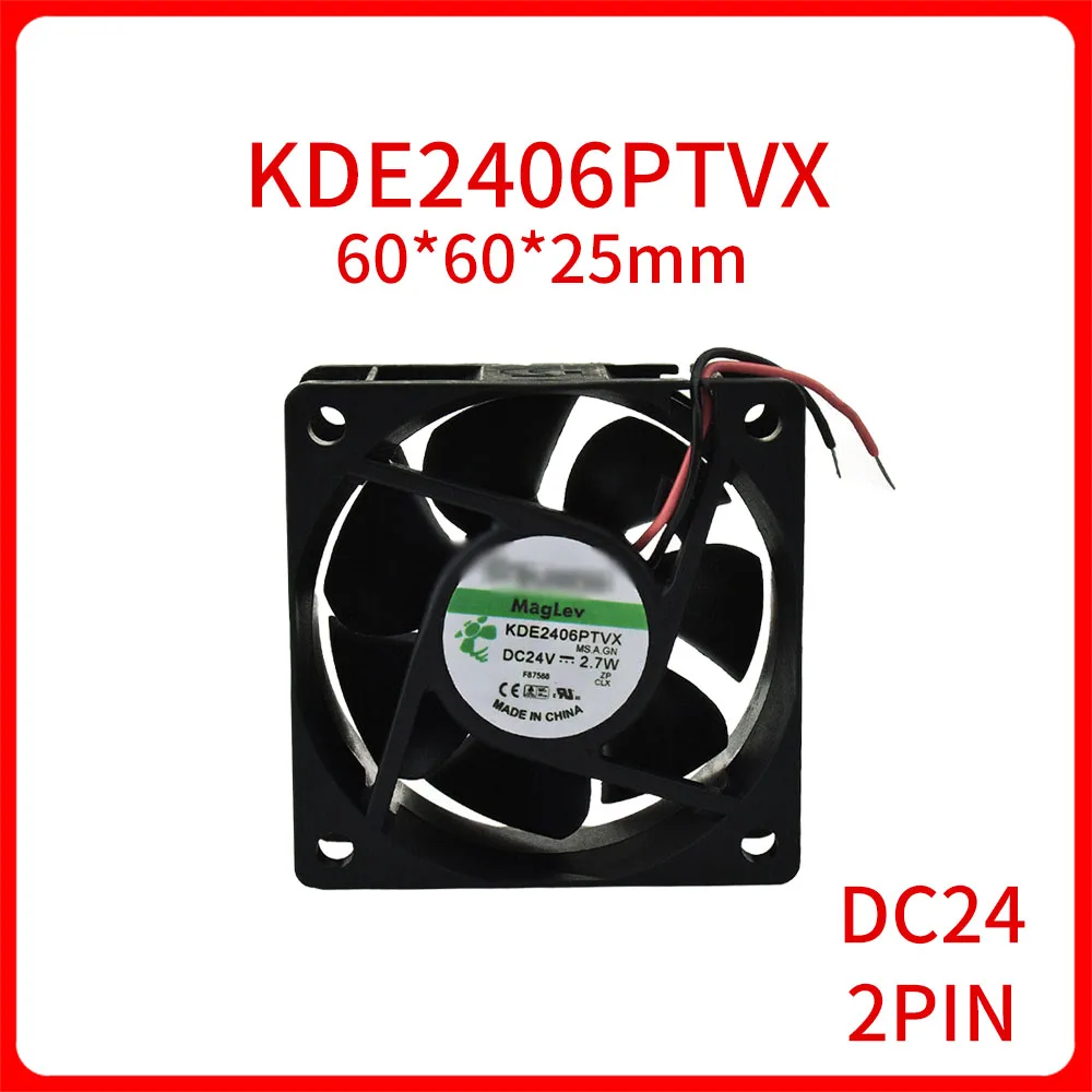 

Cooling Fan KDE2406PTVX MS.A.GN For Sunon Inverter Server Cooler Frequency converter 24V 2.7W 2Pin 60*60*25mm 5200RPM