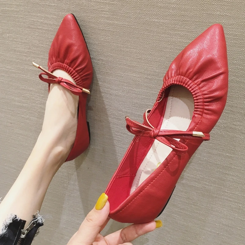 2021 Elegant Women's Ballet Flat Shoes Spring Autumn Pointed Toe Comfortable Woman Office Ladies Party Work Single Shoes Red
2021 Elegant Women's Ballet Flat Shoes Spring Autumn Pointed Toe Comfortable Woman Office Ladies Party Work Single Shoes Red
