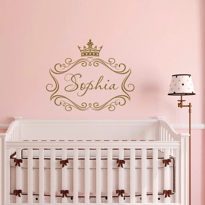 Name Vinyl Wall Decal Girl Personalized Princess Crown Frame Custom Decal Nursery Kids Baby Girls Room Bedroom Decor A1-059
Name Vinyl Wall Decal Girl Personalized Princess Crown Frame Custom Decal Nursery Kids Baby Girls Room Bedroom Decor A1-059