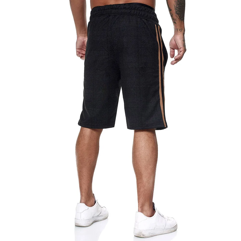 Men Classic Plaid Summer Beach Shorts, Side Stripe Elastic Waist Short Pants with Pockets
Men Classic Plaid Summer Beach Shorts, Side Stripe Elastic Waist Short Pants with Pockets