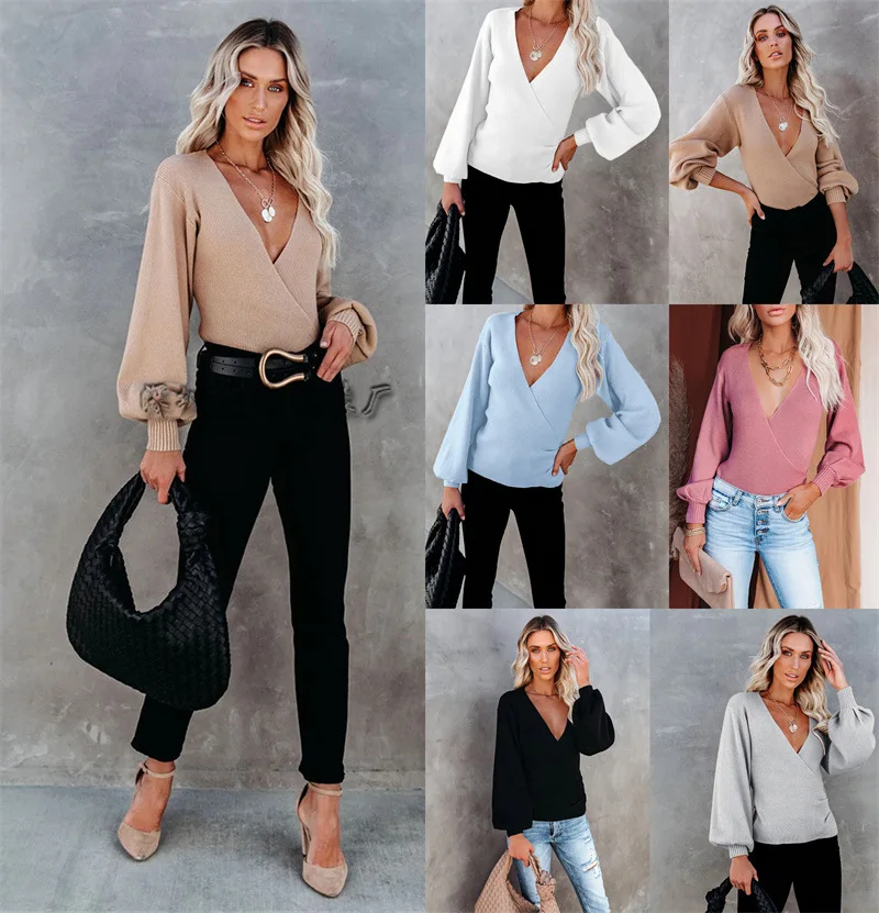 Donsignet 2021 Solid Office Lady New Autumn Winter Knit Top V-Neck Fashion Pullover Sweater Women
Donsignet 2021 Solid Office Lady New Autumn Winter Knit Top V-Neck Fashion Pullover Sweater Women