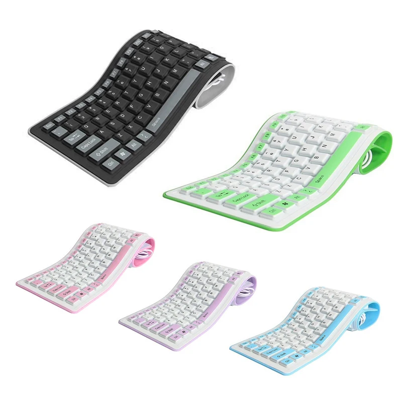 Foldable Silicone Keyboard USB Wired Flexible Soft Waterproof Keyboard Home Office EM88
Foldable Silicone Keyboard USB Wired Flexible Soft Waterproof Keyboard Home Office EM88