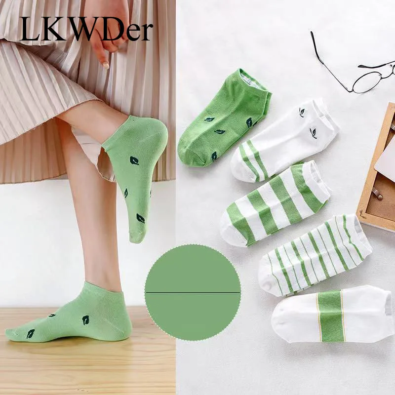 LKWDer 5 Pairs/Lot Womens Short Socks Spring Summer Green Stripe Lattice Thin Women's Boat Socks Plaid Socks LowTube Socks Meias
LKWDer 5 Pairs/Lot Womens Short Socks Spring Summer Green Stripe Lattice Thin Women's Boat Socks Plaid Socks LowTube Socks Meias