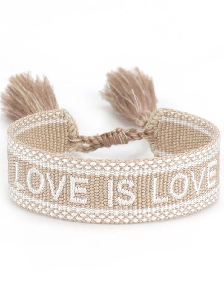 Fashion Hand-woven Bracelet Letter Embroidery Tassel Bracelet Ethnic Lace Friendship Wristband Couple Bracelet Wholesale
Fashion Hand-woven Bracelet Letter Embroidery Tassel Bracelet Ethnic Lace Friendship Wristband Couple Bracelet Wholesale