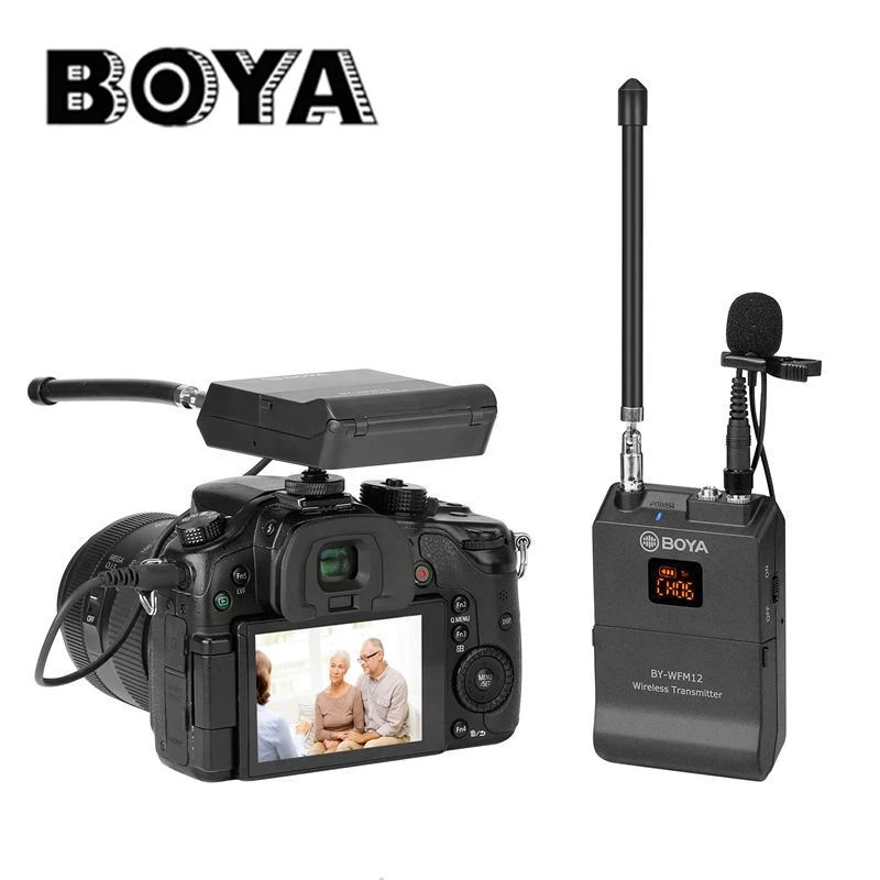 BOYA BY-WFM12 VHF Wireless Microphone System Lapel Lavalier Mic for iPhone 8 7 plus Smartphone DSLR Camera Video Live Recording
BOYA BY-WFM12 VHF Wireless Microphone System Lapel Lavalier Mic for iPhone 8 7 plus Smartphone DSLR Camera Video Live Recording