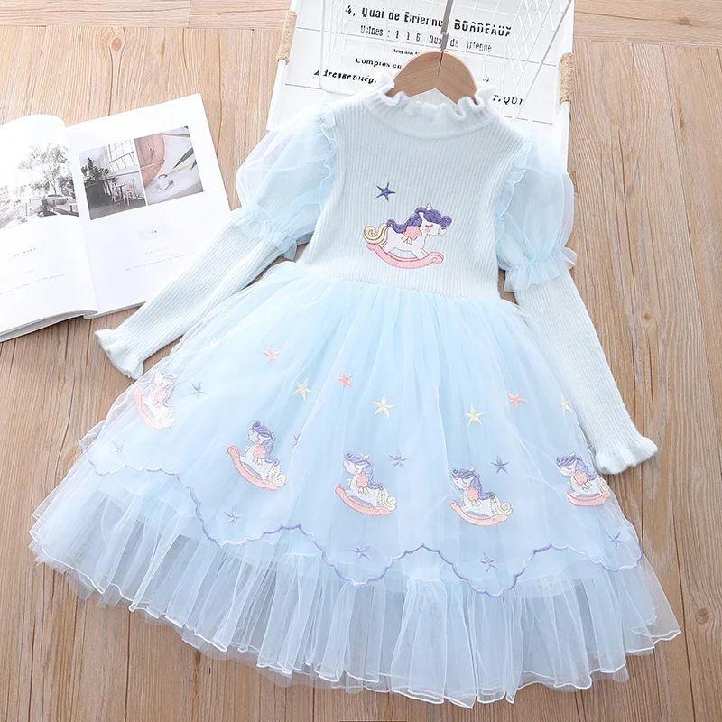 Girls Unicorn Princess Dresses Birthday Wedding Party Dress Autumn Winter Kids Cartoon Knitted vestidos 4-10Y Children Clothes
Girls Unicorn Princess Dresses Birthday Wedding Party Dress Autumn Winter Kids Cartoon Knitted vestidos 4-10Y Children Clothes