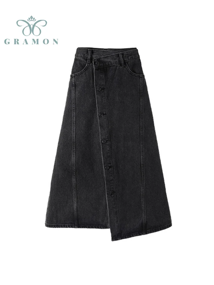 Denim Skirts Women High Waist Black Long Jupes Asymmetric Split All-Match Jean A Line Skirt Women 2021 Autumn Plus Size Clothes
Denim Skirts Women High Waist Black Long Jupes Asymmetric Split All-Match Jean A Line Skirt Women 2021 Autumn Plus Size Clothes