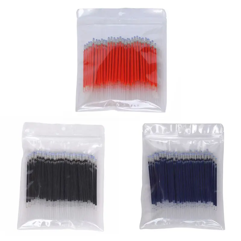 100pcs Neutral Ink Gel Pen Refill Black Blue Red 0.5mm Bullet Refills Office School Stationery Student Gifts
100pcs Neutral Ink Gel Pen Refill Black Blue Red 0.5mm Bullet Refills Office School Stationery Student Gifts