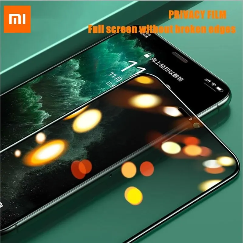 Переднее стекло полное покрытие частный экран протектор Xiaomi Redmi 8 отпечатков
