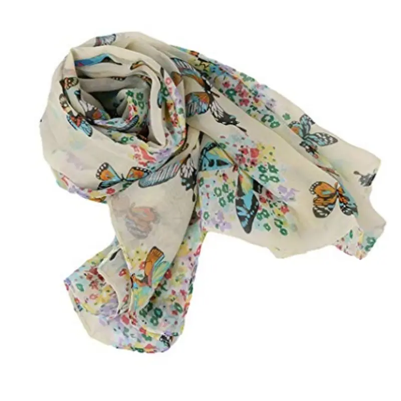 23GD 135x40cm Women Bohemian Chiffon Long Scarf Colorful Butterflies Floral Printed Shawl Lightweight Neck Soft Blanket Beach 
23GD 135x40cm Women Bohemian Chiffon Long Scarf Colorful Butterflies Floral Printed Shawl Lightweight Neck Soft Blanket Beach