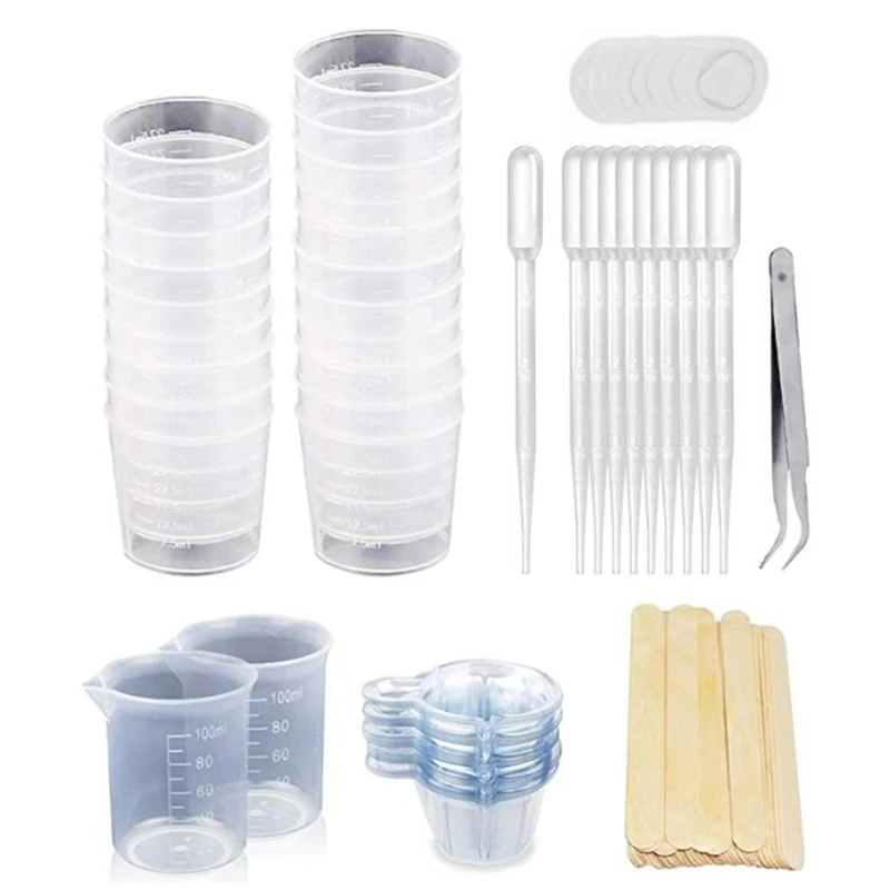 1 Set Resin Mixing Cups+Epoxy Mixing Cup and Sticks+100ml Measuring Cups+2oz Graduated Cups+50pcs Disposable Cups
1 Set Resin Mixing Cups+Epoxy Mixing Cup and Sticks+100ml Measuring Cups+2oz Graduated Cups+50pcs Disposable Cups