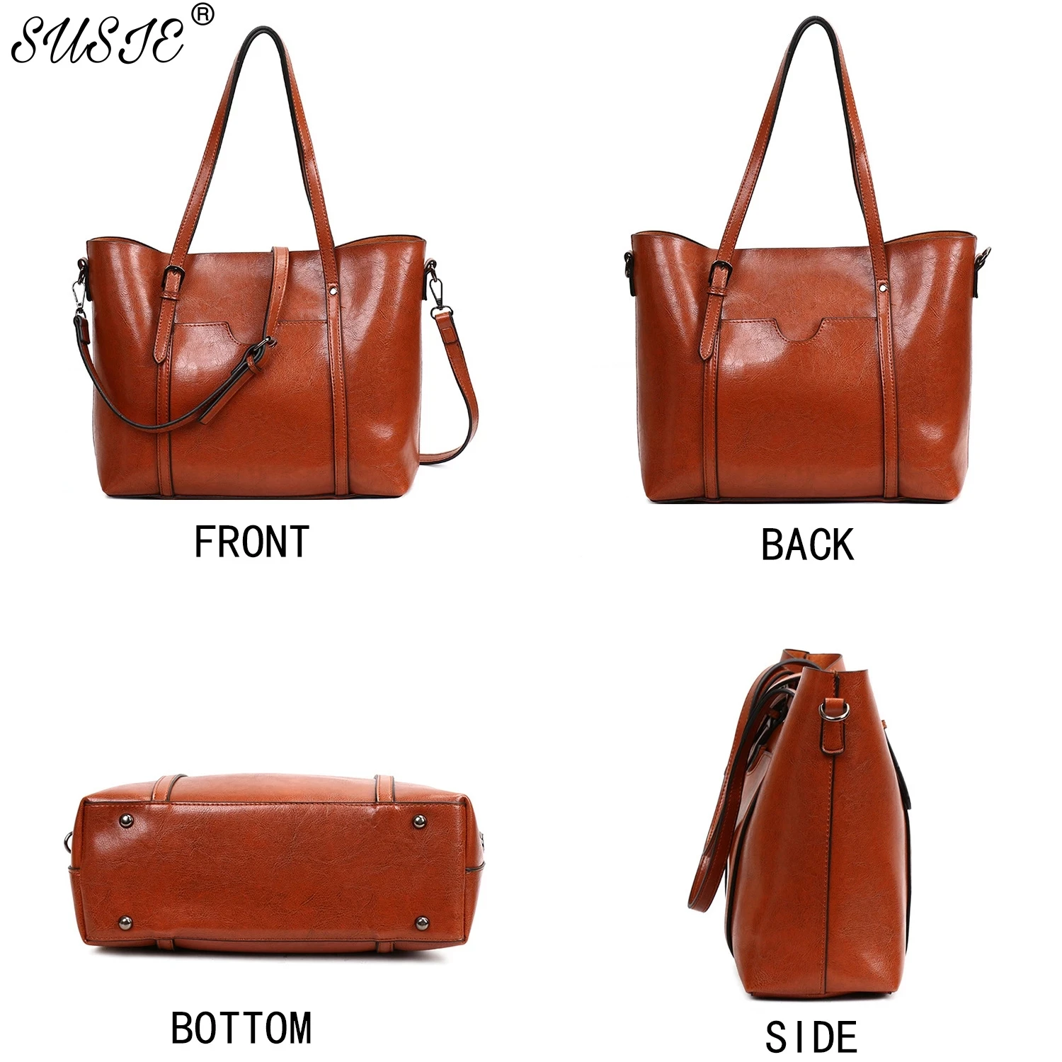 Designer Bags for women Oil Wax PU Leather Handbags Vacation Large capacity daily work tote bag
Designer Bags for women Oil Wax PU Leather Handbags Vacation Large capacity daily work tote bag